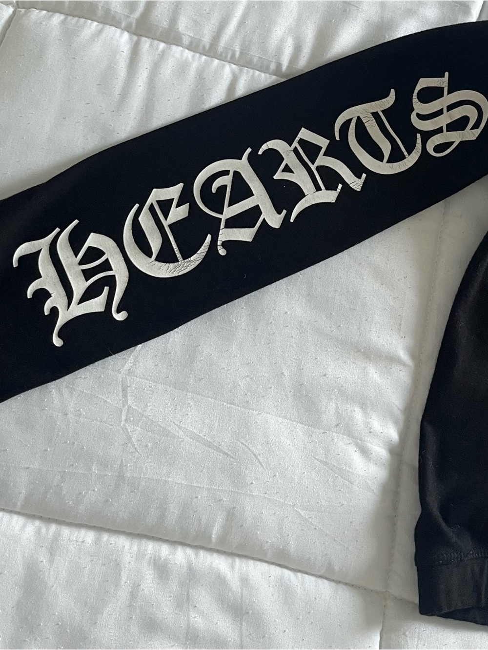 Chrome Hearts Black Leggings with Silver Gothic Logo Print - Picture 9 of 10